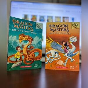 Dragon Masters books 1-2 Tracey west kids reading​
